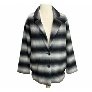 Dipdrops 10th Anniversary Stripe Jacket M Black White Gray Ombre Striped Japan